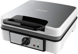 Cecotec Moule électrique Fun Gofrestone 4Inox 1200 W en acier inoxydable, 4 gaufres à la fois, revêtement antiadhésif Rockstone