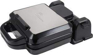LITTLE BALANCE 8805 Flip Gaufres, Gaufrier électrique, Gaufrier Rotatif, Socle rotatif, Véritables gaufres belges, Sans PFAS, Antiadhésif, Voyant lumineux, 1200 W, Noir